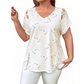 ❤️ 50 % RABATT NU! 👚 Mångsidig sommartopp med hjärtmönster och sidosnörning – V-ringning, mjukt tyg & perfekt för sommaren ☀️