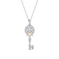 Halsband med nyckel i lysande opal