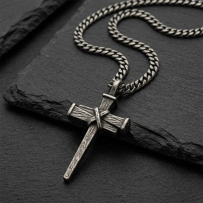 ⏳50 % rabatt under en begränsad tid⏰Halsband med vintage-korshänge för män