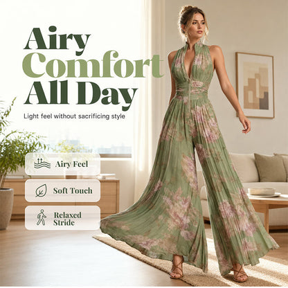 🎁2026 Nyheter 50% RABATT💥Flödande veckad jumpsuit