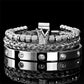 👑 50 % RABATT! 💎 3-delat armbandsset för män med kronmotiv – Lyxig look, slitstarkt och mångsidigt – Perfekt för både vardagsbruk och festliga tillfällen ✨