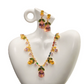 Elegant set med halsband och örhängen med tulpanmotiv