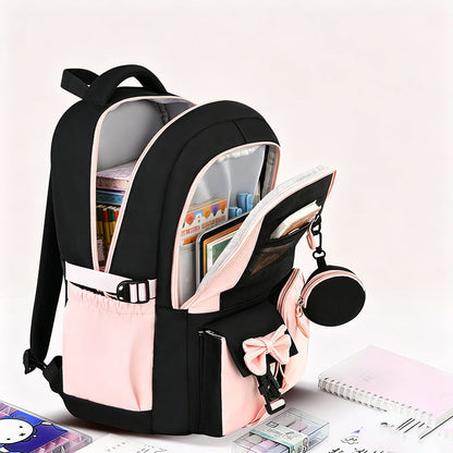🎀🎒 50% RABATT! ⚡Söt rosett lättviktig skolryggsväska – Vattenavvisande & stjäldskyddad!