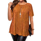 🔥🎁Nyhet 50 % RABATT🔥Smickrande plisserad blus i stora storlekar