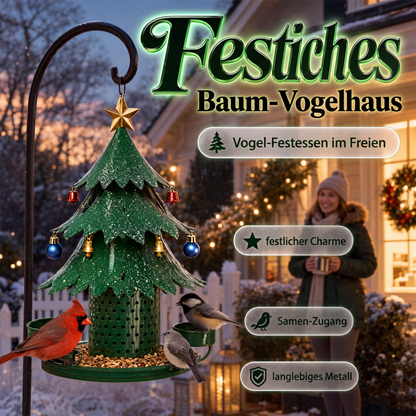 🎄 50 % RABATT NU! 🐦 Julfågelmatare i julgransform – metallkonstruktion, väderbeständig & enkel påfyllning – perfekt för trädgårdar och uteplatser ❄️