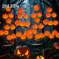 Vattentäta solcellsbelysningar i form av halloweenpumpor och grenar