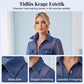 ✨🛍️Ny ankomst - Skräddarsydd jeansblus med midja och skira paneler – Mångsidig stil från arbete till helg i klassiskt blått 🍃
