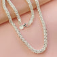 ✨50% RABATT NU! !✨Elegant halsband med flätad vete-kedja i silverfärg