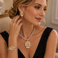 ✨50% RABATT NU! !✨Elegant smyckesset med strass, 4 delar