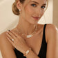 ✨50% RABATT NU! !✨Elegant smyckesset med strass, 4 delar