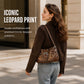 🐆 BEGRÄNSAD TID 50% RABATT! 🤎 Retro Leopardmönstrad Axelväska för Kvinnor – Vintage Crossbody-handväska med Nitaldetaljer ✨