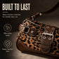 🐆 BEGRÄNSAD TID 50% RABATT! 🤎 Retro Leopardmönstrad Axelväska för Kvinnor – Vintage Crossbody-handväska med Nitaldetaljer ✨