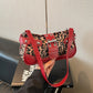 🐆 BEGRÄNSAD TID 50% RABATT! 🤎 Retro Leopardmönstrad Axelväska för Kvinnor – Vintage Crossbody-handväska med Nitaldetaljer ✨