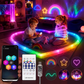 🐉 50 % RABATT NU! ✨ Dragon scale vävd LED-neonrepslampa – unik drakfjällsstruktur, Bluetooth-appstyrning & flexibel design – perfekt för sovrum, vardagsrum och fester 🏠