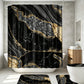 Elegant Marmormönstrad Badrumsduschgardin