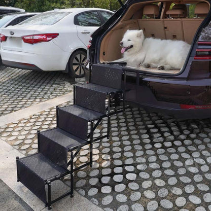 🎉 TIDSBEGRÄNSAT 50% RABATT! 🐕 Bärbar, hopfällbar, halkfri hundtrappa för bil – Robust stöd, förstärkta handtag & kompakt design ✨