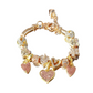 DIY Beaded Detachable Heart Charm Bracelet