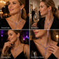 Elegant set med halsband och örhängen med fjärilsmotiv