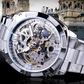 ⌚ 50% RABATT! 🦴 Skelett Automatklocka för Herrar – Mekaniskt Urverk, Öppet Urtavla & Elegant Design – Perfekt Kombination av Hantverk & Stil ✨