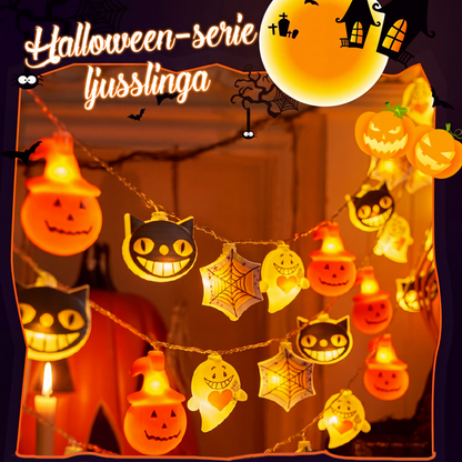 Batteridriven Halloween-ljusslinga med 2 ljuslägen
