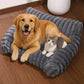 🐾✨ 50% RABATT! 🐱🐶 Mysigt soffdjurssäng – ultra bekväm, upphöjda kanter och supermjuk räfflad plysch.