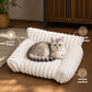 🐾✨ 50% RABATT! 🐱🐶 Mysigt soffdjurssäng – ultra bekväm, upphöjda kanter och supermjuk räfflad plysch.