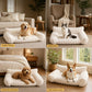 🐾✨ 50% RABATT! 🐱🐶 Mysigt soffdjurssäng – ultra bekväm, upphöjda kanter och supermjuk räfflad plysch.