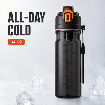 💧 50 % RABATT NU! 🏃 Utomhus sportvattenflaska med sprayimma – kyler, mäter & läckagesäker – perfekt för vandring, cykling och gym 💪