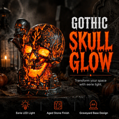 Halloween-harts skallelampa – självlysande bordsdekoration
