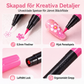 24-färgers dubbeländade nagelkonstpennor set