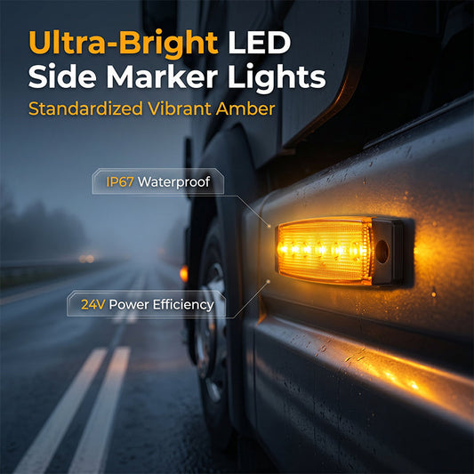 🚛50% RABATT⏰ LED sidopositionsljus för lastbilar, hög ljusstyrka, säker körning💡