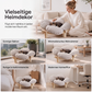 🐾 Trä Husdjurssäng med Blomdesign – Upphöjd Katt- & HundbBädd för Små Husdjur🛋️