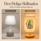 Träbordslampa med Jungfru Maria-mönster