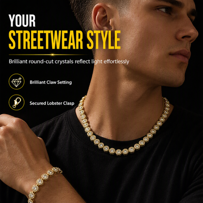 💎50% RABATT✨Hiphop halsband med strassstenar, cool streetdance accessor📿