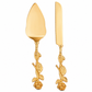 🍰 TIDSBEGRÄNSAT 50% RABATT! ✨ Exklusivt Tårtkniv & Serveringsset i Metall – Vintageinspirerat Blommönster, Robust & Elegant 🎊