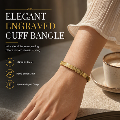 🌸 50 % RABATT NU! 🌸 Armring i titan och rostfritt stål med 18K vakuumplätering och graverad text