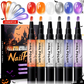🎃 BEGRÄNSAT ERBJUDANDE 50% RABATT! ✨ Snabbtorkande Nagellackspennor för Halloween – Vattenbaserade, Luktfria & Exakt Nagelkonst 💅
