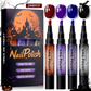 🎃 BEGRÄNSAT ERBJUDANDE 50% RABATT! ✨ Snabbtorkande Nagellackspennor för Halloween – Vattenbaserade, Luktfria & Exakt Nagelkonst 💅