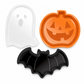 Halloween godisfat och snacksfat – pumpa-, spök- och fladdermusformade dekorativa fat i plast