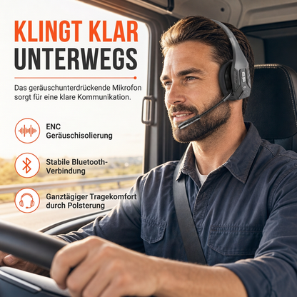 🎧 Trådlöst callcenterheadset – Bluetooth, ENC-brusreducering, auto-parkoppling 🔇