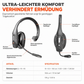 🎧 Trådlöst callcenterheadset – Bluetooth, ENC-brusreducering, auto-parkoppling 🔇