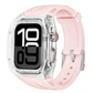 Integrerad smartklocka-armband med skyddande fodral, färgblockerad genomskinlig sportrem för 40 mm 41 mm 42 mm 44 mm 45 mm 46 mm 49 mm
