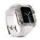 Integrerad smartklocka-armband med skyddande fodral, färgblockerad genomskinlig sportrem för 40 mm 41 mm 42 mm 44 mm 45 mm 46 mm 49 mm