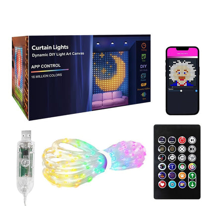 Vattentät LED-Gardinljusslinga