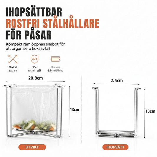 📢📢50 % RABATT !! ⏰Fällbart soppåshållare i 304 rostfritt stål för förvaring i köket och utomhus