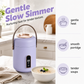 🍲50 % RABATT! Multifunktionell elektrisk gryta, 1 liter – non-stick-beläggning i keramik, värmeisolering i upp till 8 timmar och 360°-uppvärmning för hälsosam och tyst matlagning var som helst 🏆✨