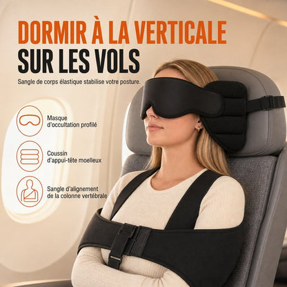 😴 FLASHREA: 50% RABATT! Reskudde i Minnesskum och 3D Sovmask – Justerbara Remmar & Ergonomisk Design för Skön Vila på Flyg, Tåg och i Bil 🧸✨