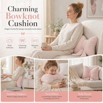 🎀 50% RABATT 🪑 Minimalistisk rosettkudde, avtagbart skal, ländstöd för soffa och kontorsstol 🛏️