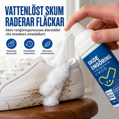 Vattenfritt skorengöringsskum för alla material