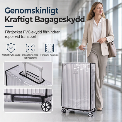📢📢 50 % RABATT !! ⏰ Förtjockat vattentätt transparent PVC resväskskydd – reptåligt genomskinligt resväskskydd med handtagutskärningar ✈️